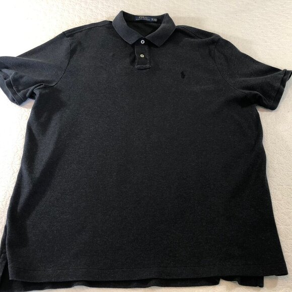 Polo Ralph Lauren Small Pony Mens Size XLarge Drk Grey Short Sleeve Polo - Picture 8 of 8